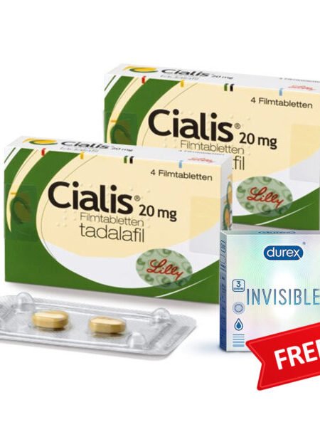 Bundle Offer (2 Cialis 20mg + Free Durex Condom)