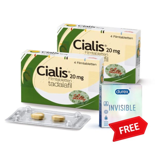 Bundle Offer (2 Cialis 20mg + Free Durex Condom)